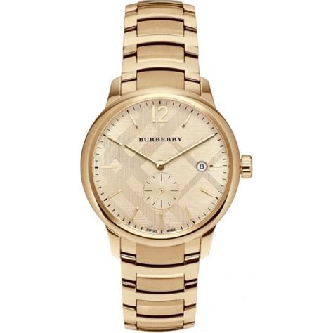 gold burberry men watch